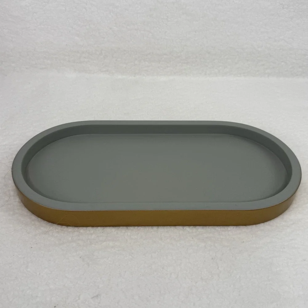 Yankee Candle Stone Scaping Tray Oval 12' Light Green NEW